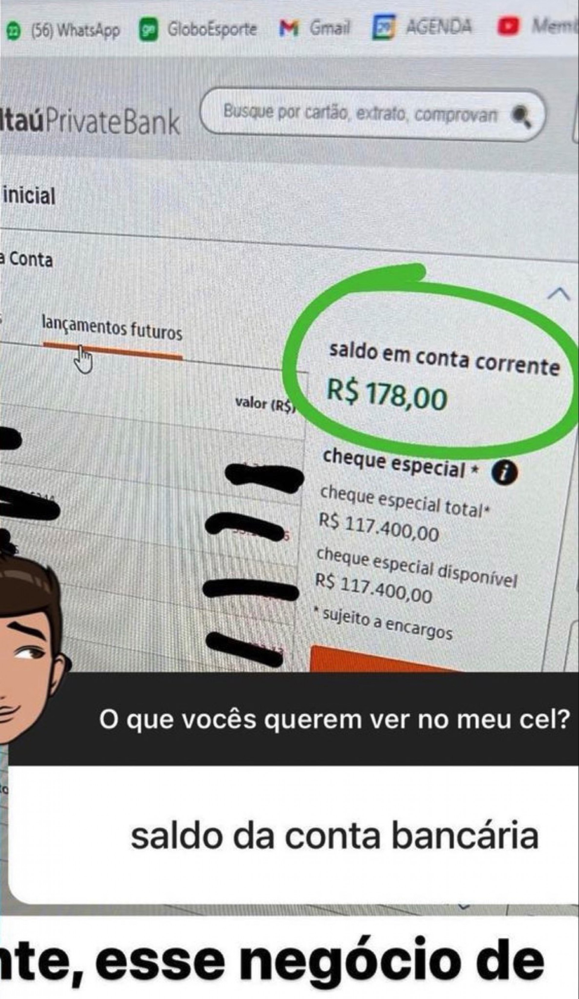  - reprodução do instagram