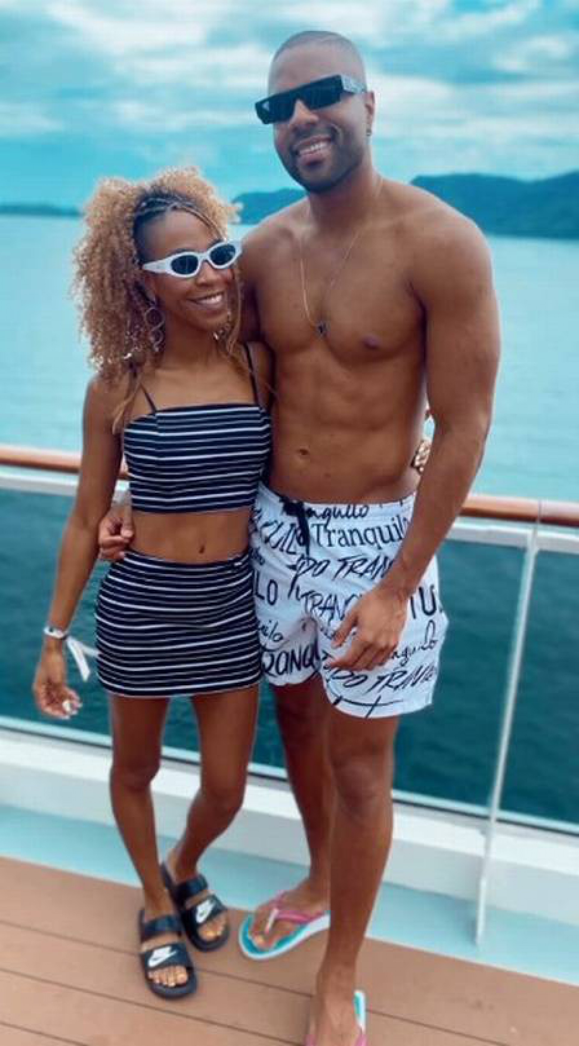 Karol Conká curte cruzeiro de Alexandre Pires com o namorado, Polidoro Junior - Reprodução Internet