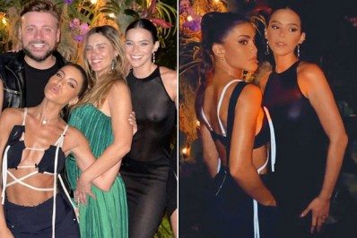 Soltinha! Sem sutiã, Bruna Marquezine usa vestido transparente em festa