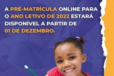 Pré-matrícula já está disponível para alunos da rede municipal 