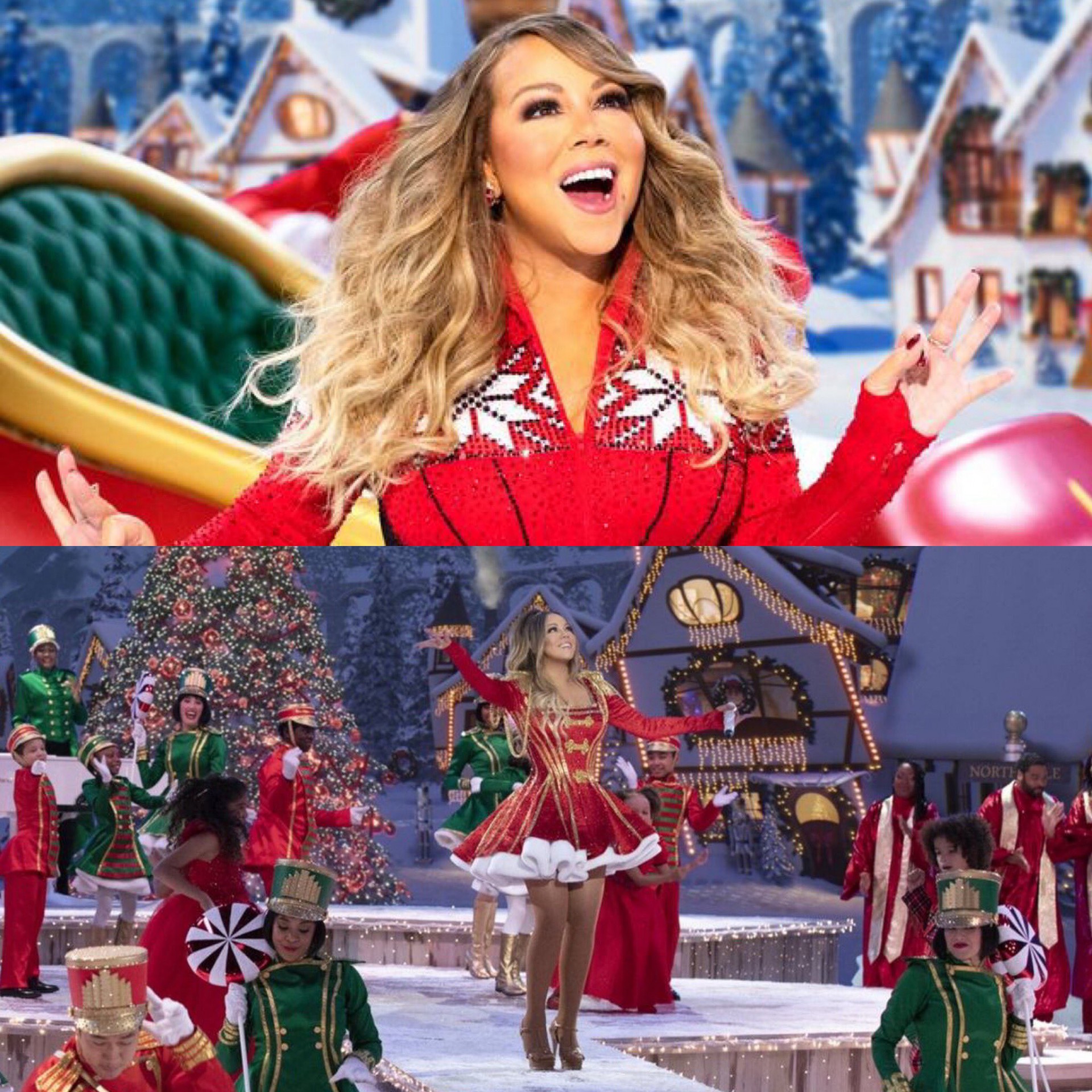 Mariah Carey virou sinônimo de Natal por conta da canção 'All I Want For Christmas Is You' - Reprodução