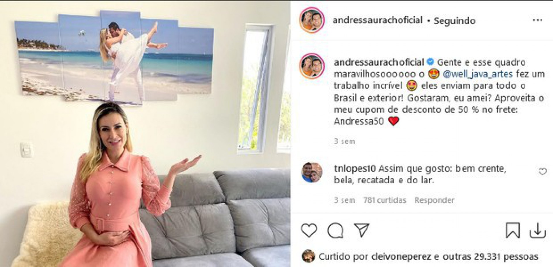 Marido de Andressa Urach diz que ela gosta de  - Reprodução Internet