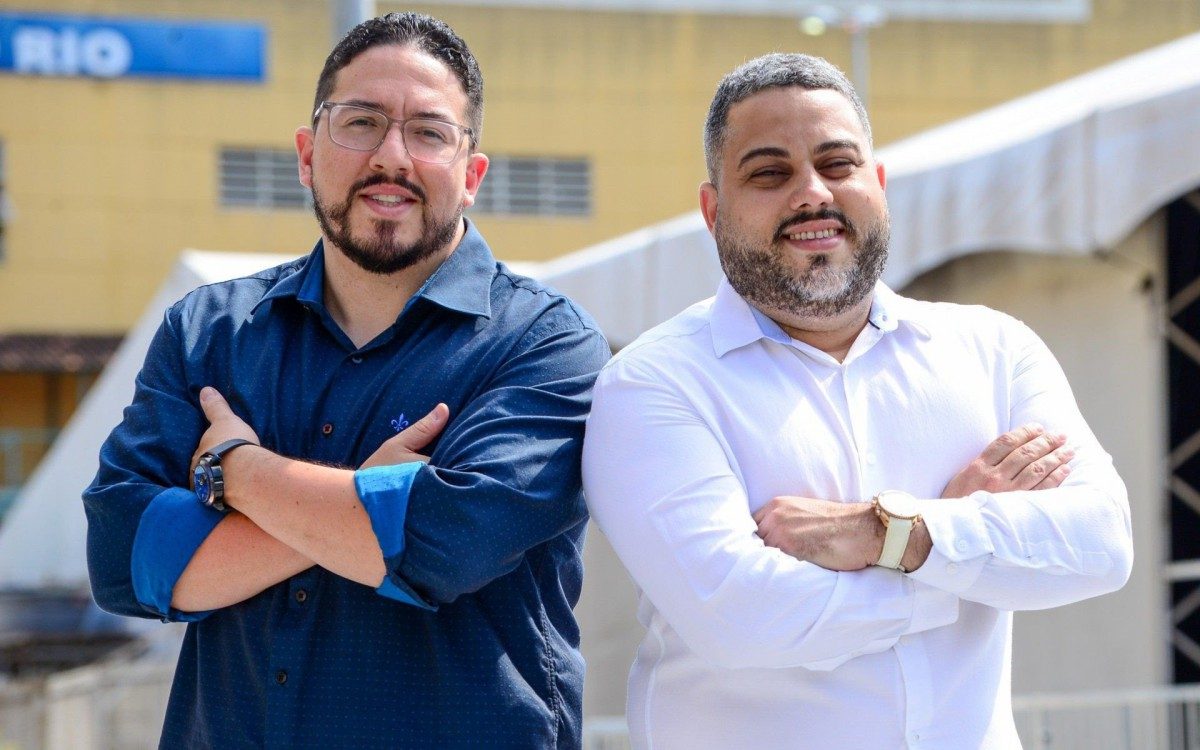 Wilsinho Alves, respons&aacute;vel pelo projeto da festa, e Wallace Palhares, presidente da LIGA-RJ