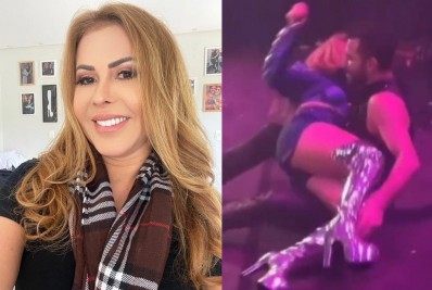 Vídeo! Joelma erra coreografia e leva tombo em 1º show depois da pandemia