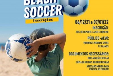 Saquarema abre inscrições para Escolinha de Beach Soccer para meninas e meninos