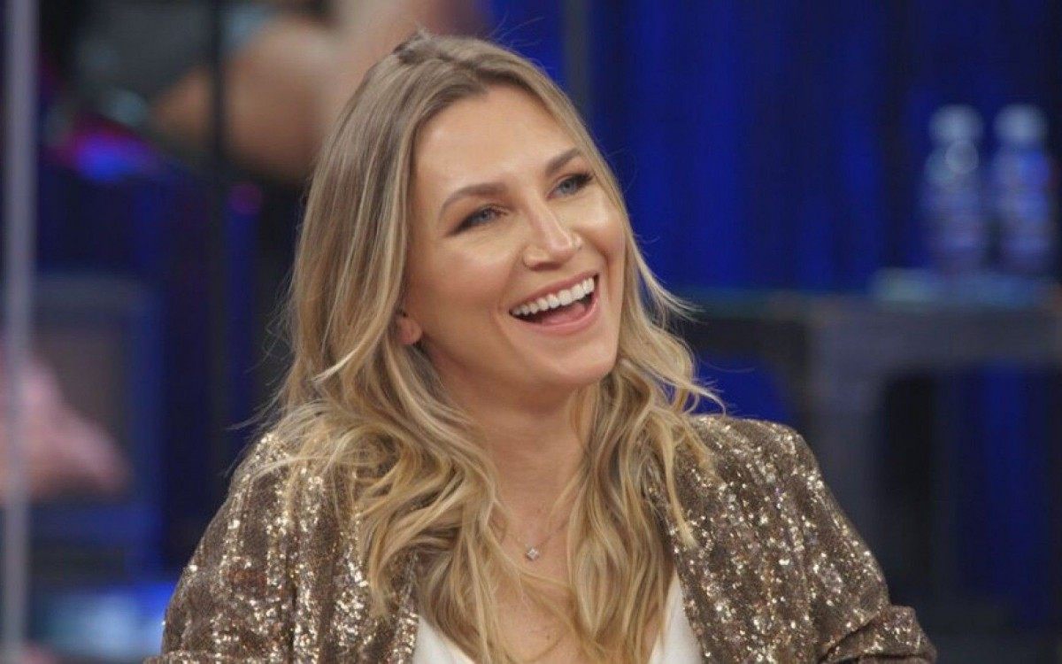 Anne Lottermann em participação no Domingão do Faustão 