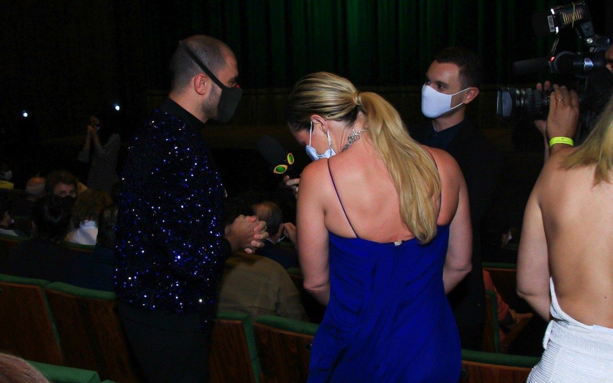 Diogo Nogueira e Paolla Oliveira na premia&ccedil;&atilde;o Band Inspira Rio, no Copacabana Palace, na noite desta ter&ccedil;a-feira