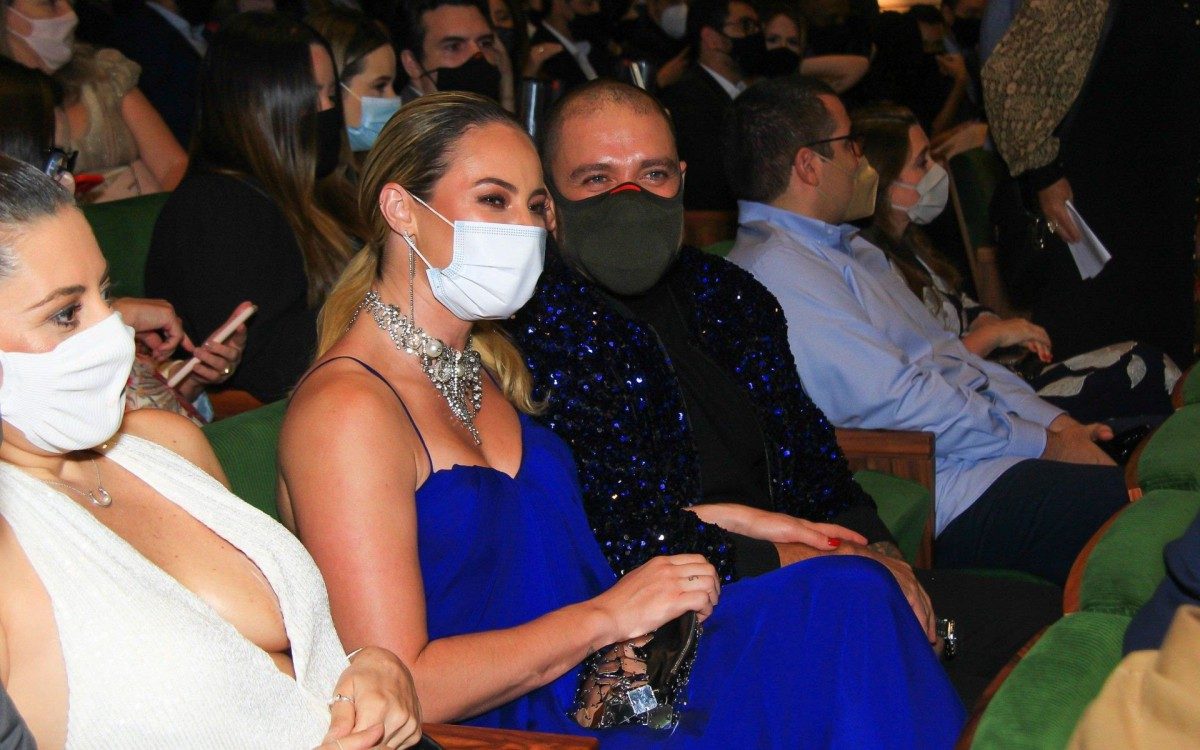 Diogo Nogueira e Paolla Oliveira na premia&ccedil;&atilde;o Band Inspira Rio, no Copacabana Palace, na noite desta ter&ccedil;a-feira