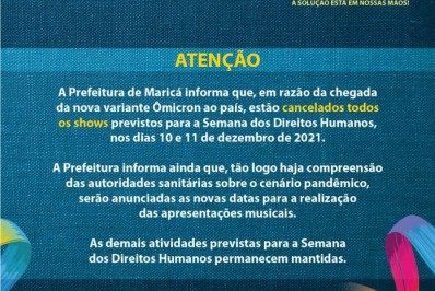 Prefeitura cancela shows da Semana dos Direitos Humanos