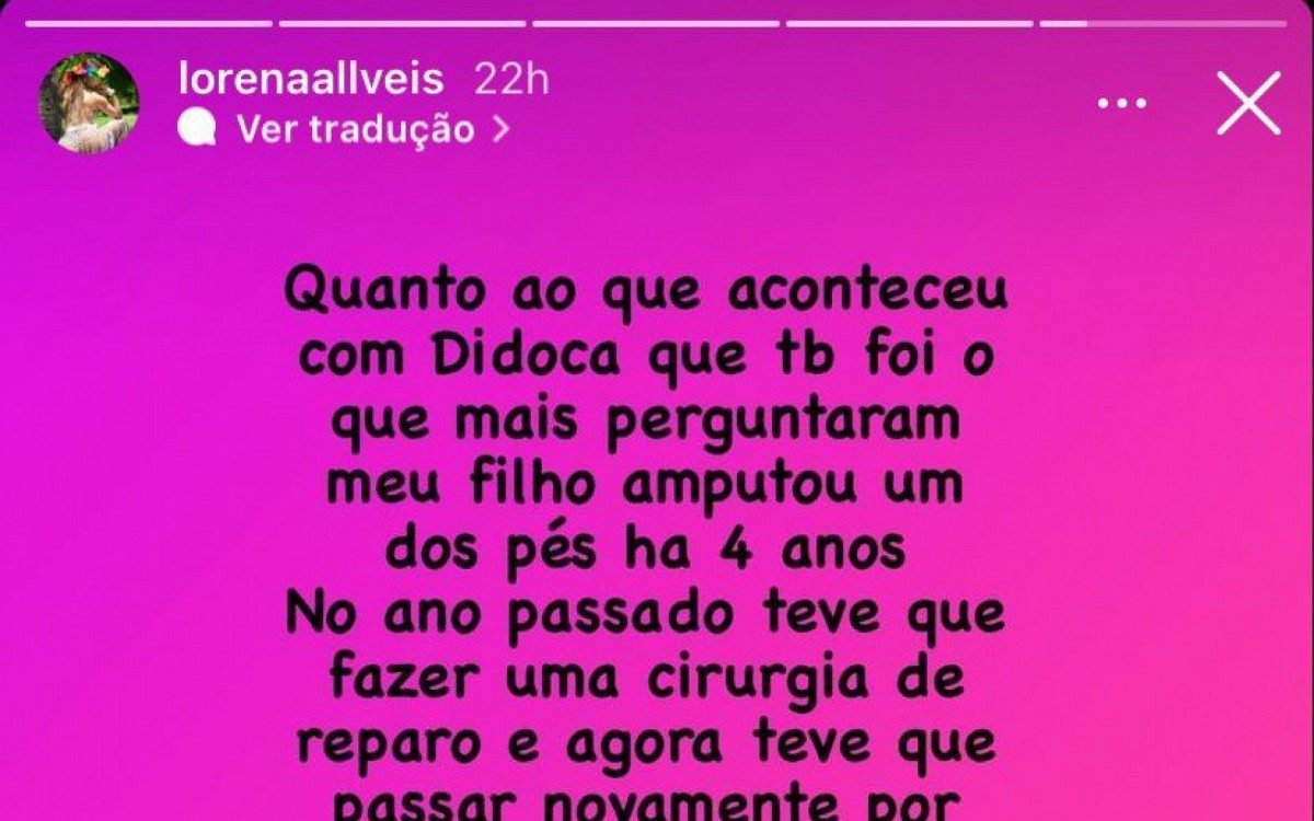 Lorena, mãe de Adriel, desabafa nas redes sociais