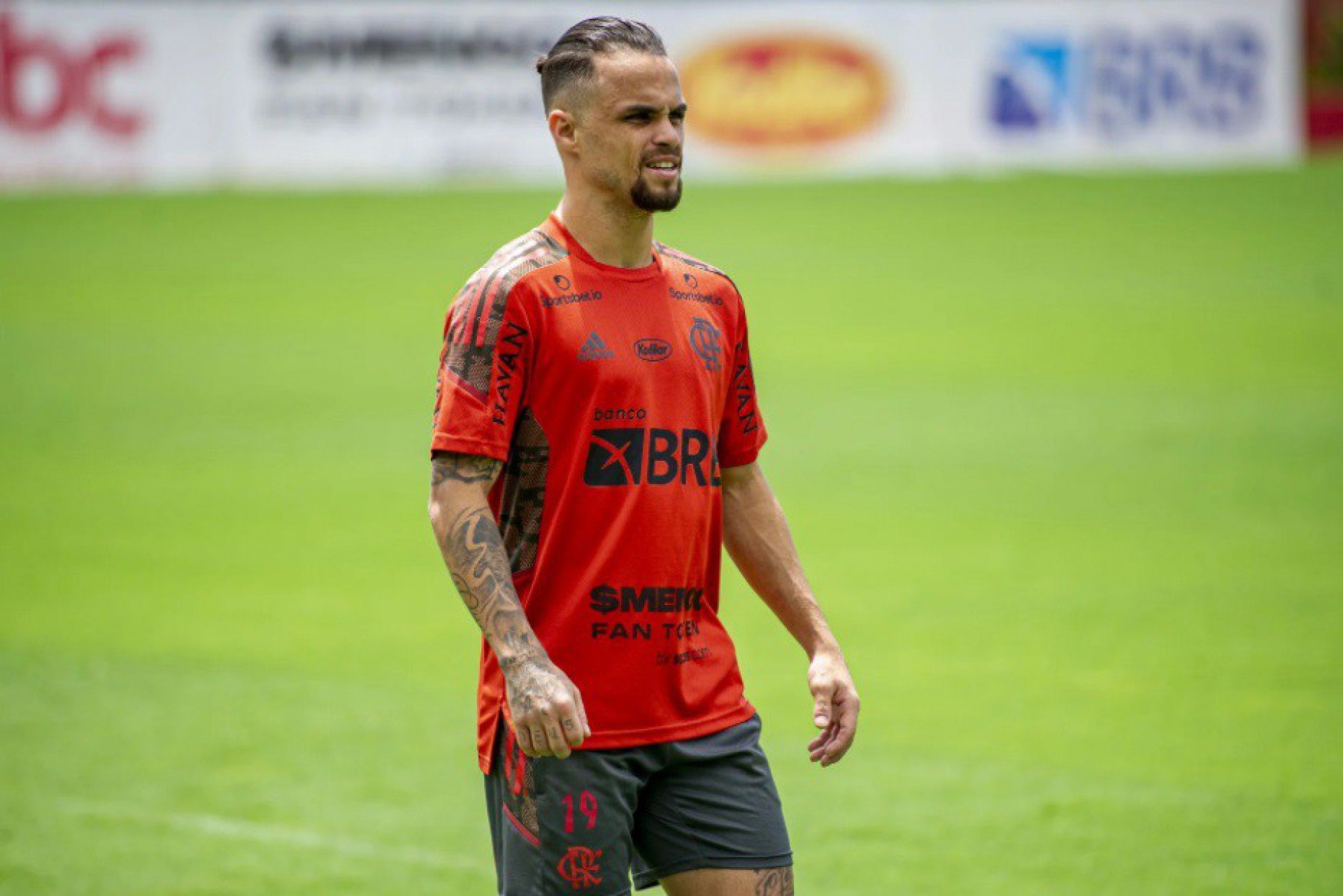 Michael em treino do Flamengo nesta semana - Marcelo Cortes / Flamengo