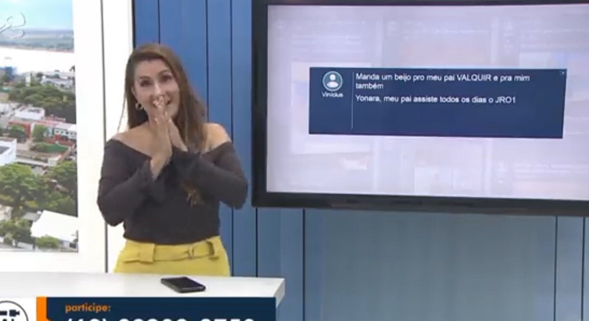 Yonara Werri, âncora do JRO1, telejornal local da Globo em Rondônia - Reprodução/Grupo Rede Amazônica