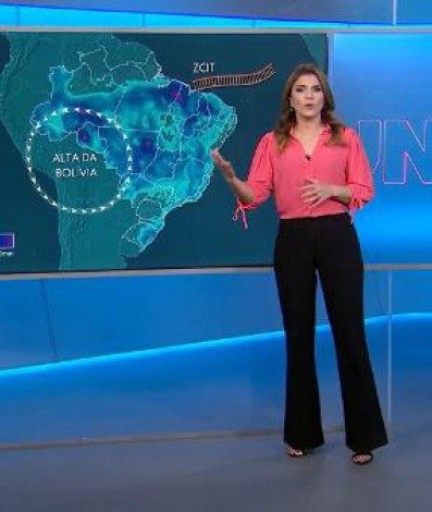 Eliana Marques assume a previsão do tempo no Jornal Nacional - reprodução da TV Globo