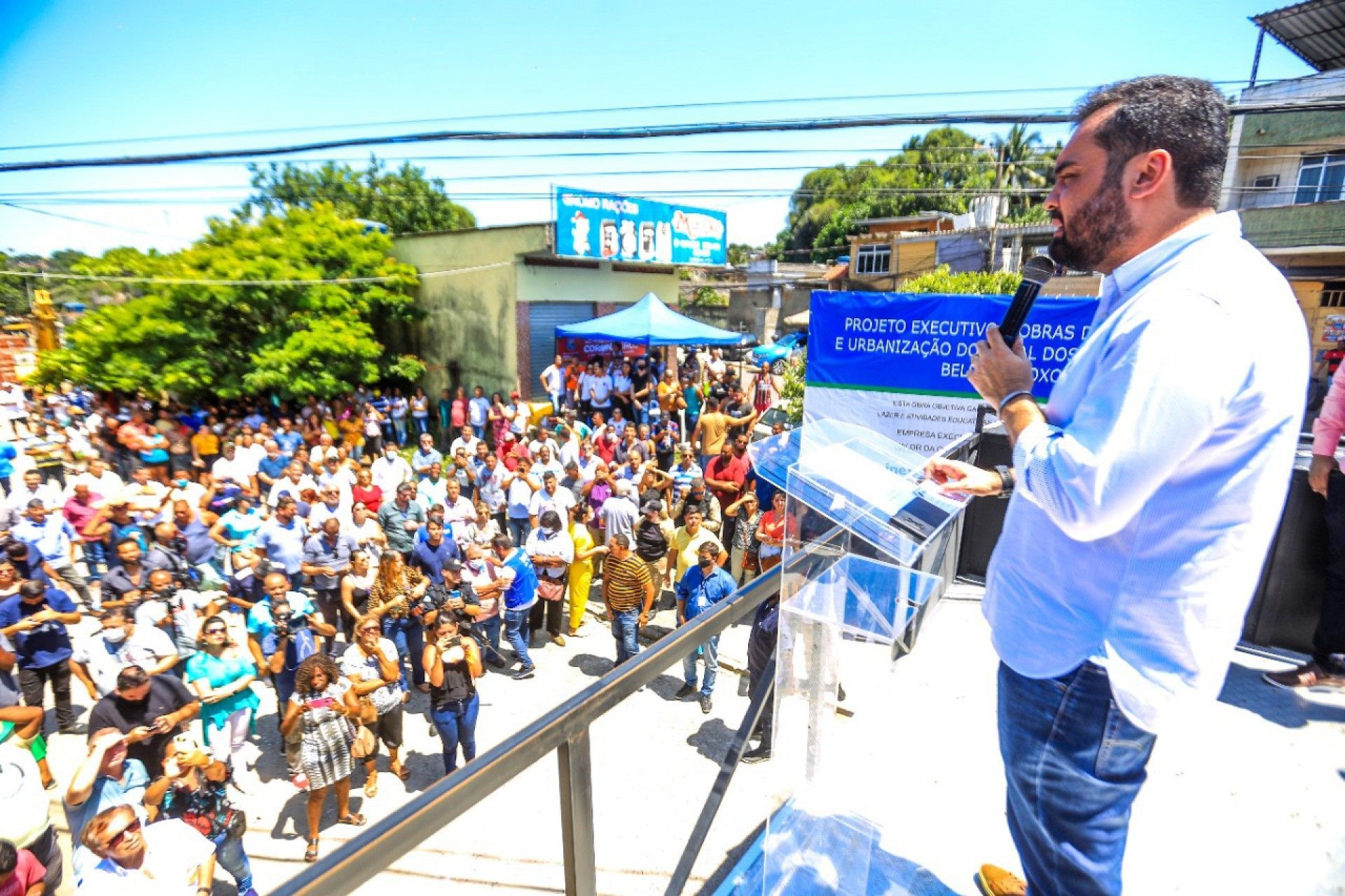O governador Cl&aacute;udio Castro destacou que o prefeito Waguinho administra bem o munic&iacute;pio e pensa na popula&ccedil;&atilde;o - Rafael Barreto / PMBR