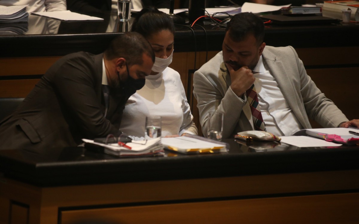 Audiência para ouvir as testemunhas, do processo sobre a morte do menino Henry Borel, nesta terça-feira (14). - Cleber Mendes/Agência O Dia