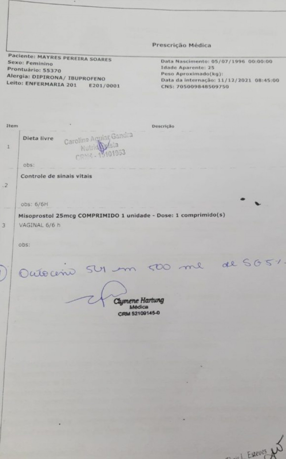 Filha de Mayres Soares morreu ap&oacute;s inalar mat&eacute;ria fecal. Av&oacute; acredita que indu&ccedil;&atilde;o do procedimento demorou, mesmo ap&oacute;s indica&ccedil;&atilde;o de ces&aacute;rea feita por outro profissional