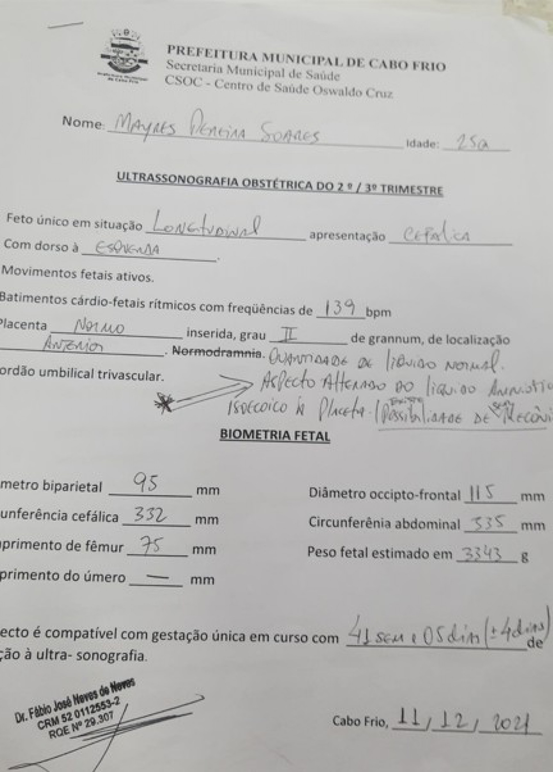 Filha de Mayres Soares morreu ap&oacute;s inalar mat&eacute;ria fecal. Av&oacute; acredita que indu&ccedil;&atilde;o do procedimento demorou, mesmo ap&oacute;s indica&ccedil;&atilde;o de ces&aacute;rea feita por outro profissional - Sabrina S&aacute; (RC24h)