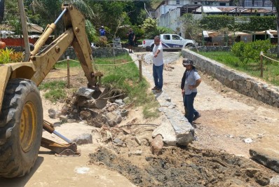 Prefeitura de Búzios realiza reforma na rampa de acesso à Praia da Ferradura