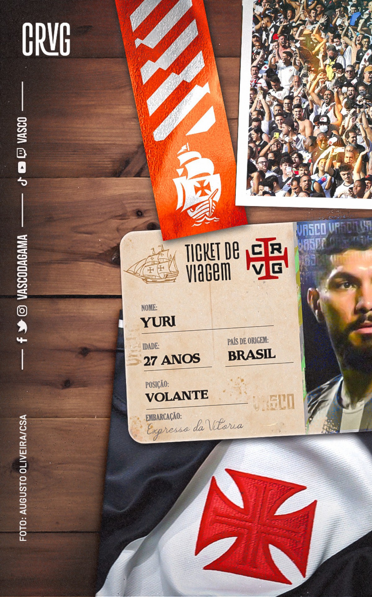 Yuri Lara &eacute; a primeira contrata&ccedil;&atilde;o do Vasco