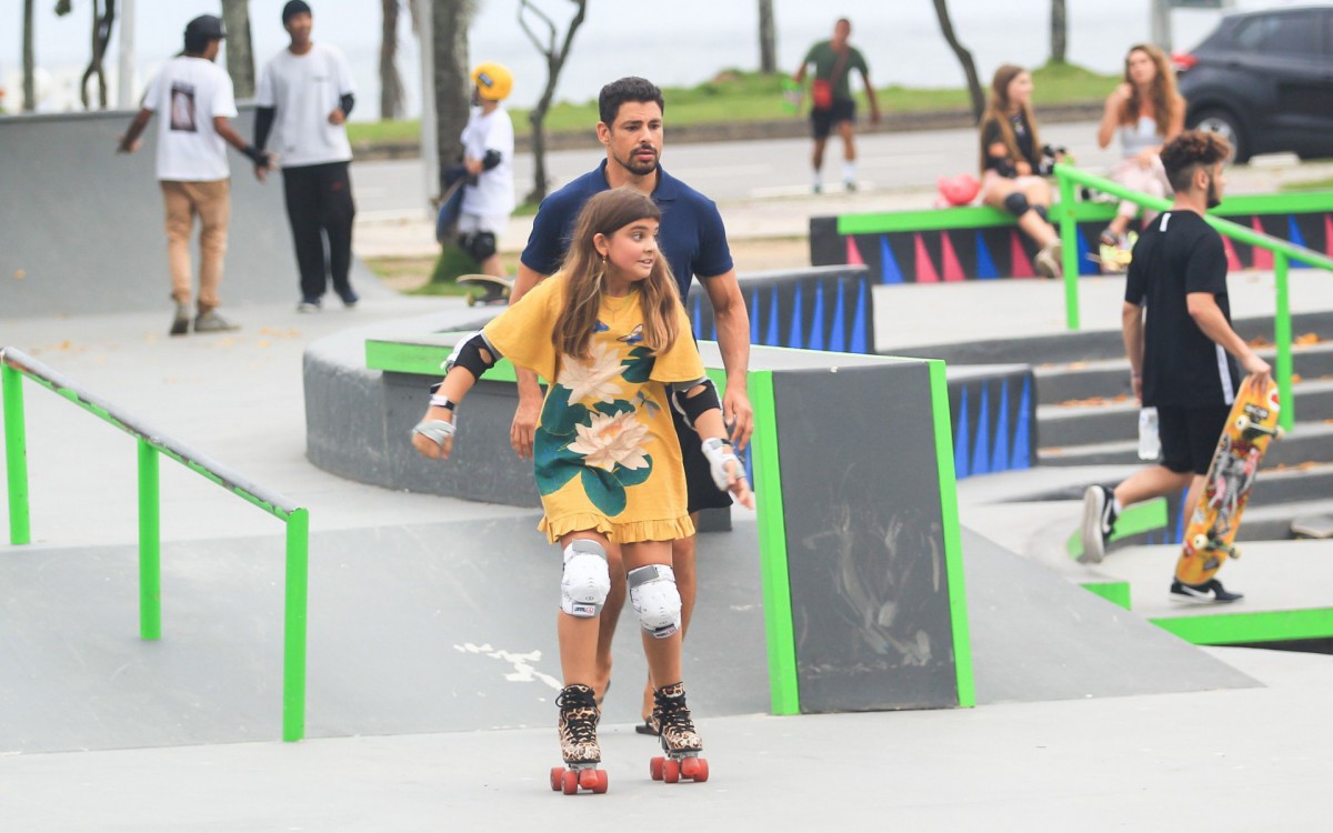 Cau&atilde; Reymond e a filha, Sofia, fruto da rela&ccedil;&atilde;o com a ex Grazi Massafera