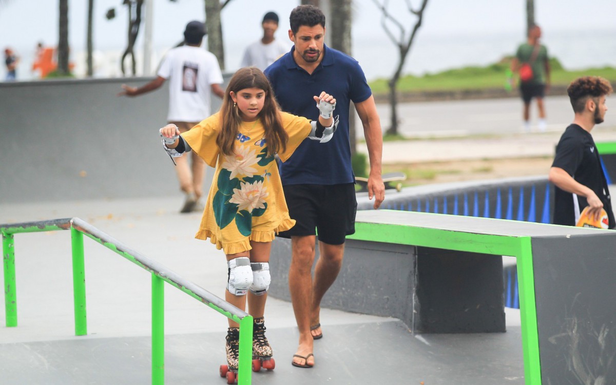 Cau&atilde; Reymond e a filha, Sofia, fruto da rela&ccedil;&atilde;o com a ex Grazi Massafera