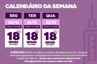 Meriti segue aplicando 3ª dose da vacina contra covid-19 em maiores de 18 anos