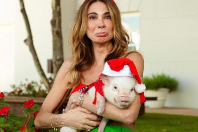 Fofura! Luciana Gimenez posta foto com porco de estimação