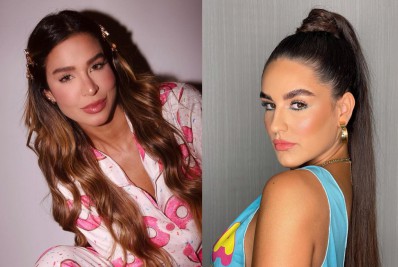 Após clima de romance na 'Farofa', ex-BBB Kerline e Kéfera trocam selinho em festa