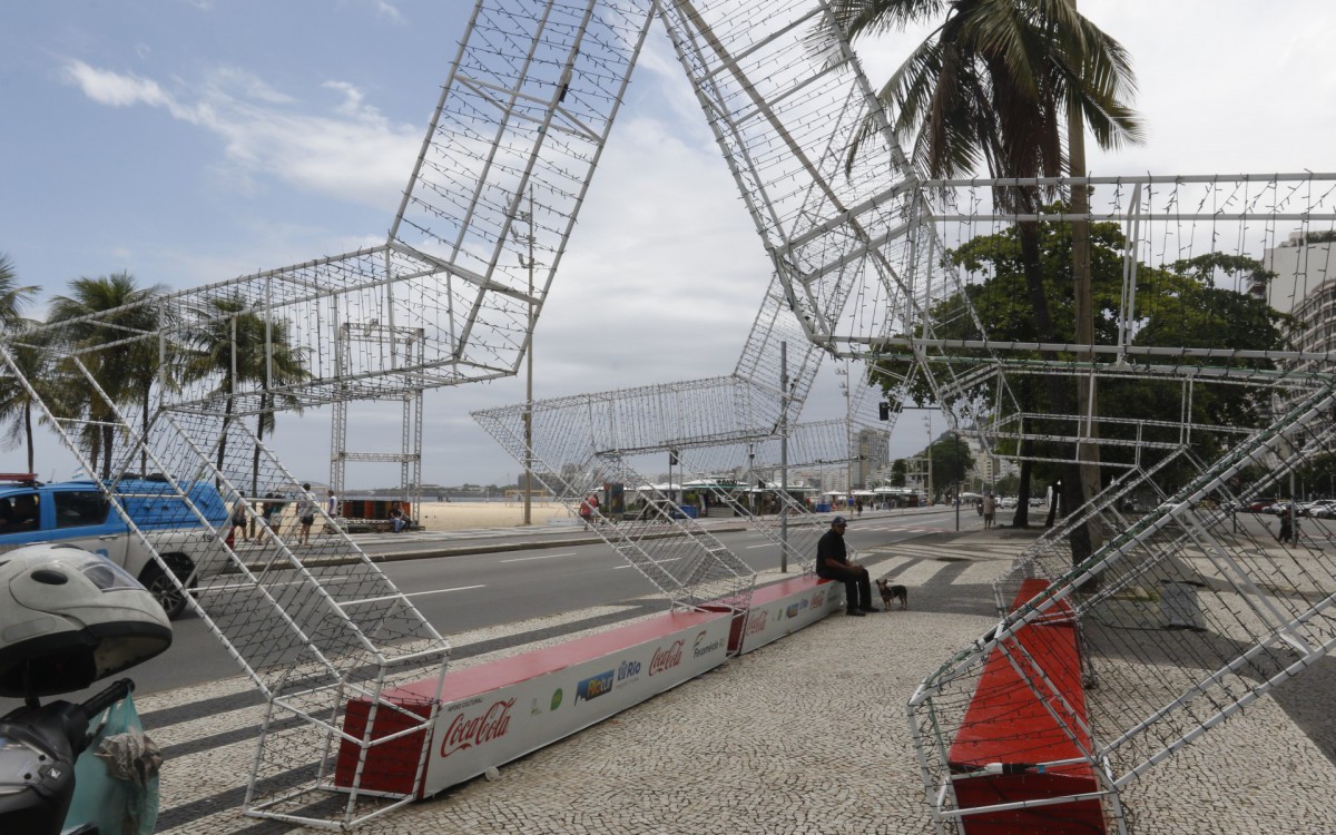 Preparativos para a festa da virada em Copacabana ganham forma nesta quinta-feira - Reginaldo Pimenta / Agência O Dia