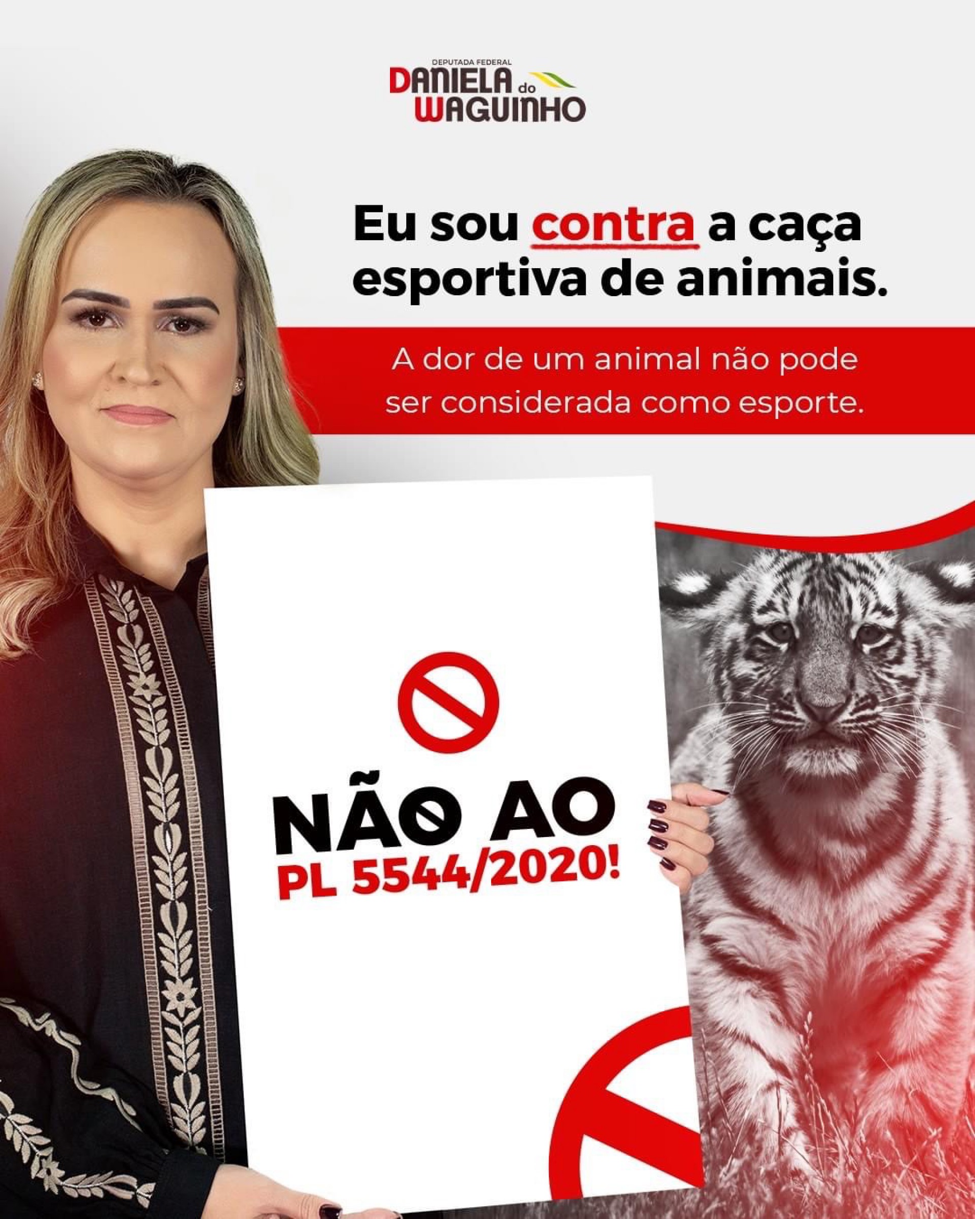 Na semana passada, na C&acirc;mara dos Deputados, a mobiliza&ccedil;&atilde;o da deputada e demais defensores de animais resultou na retirada de pauta do projeto de lei 5544/2020 - Divulga&ccedil;&atilde;o