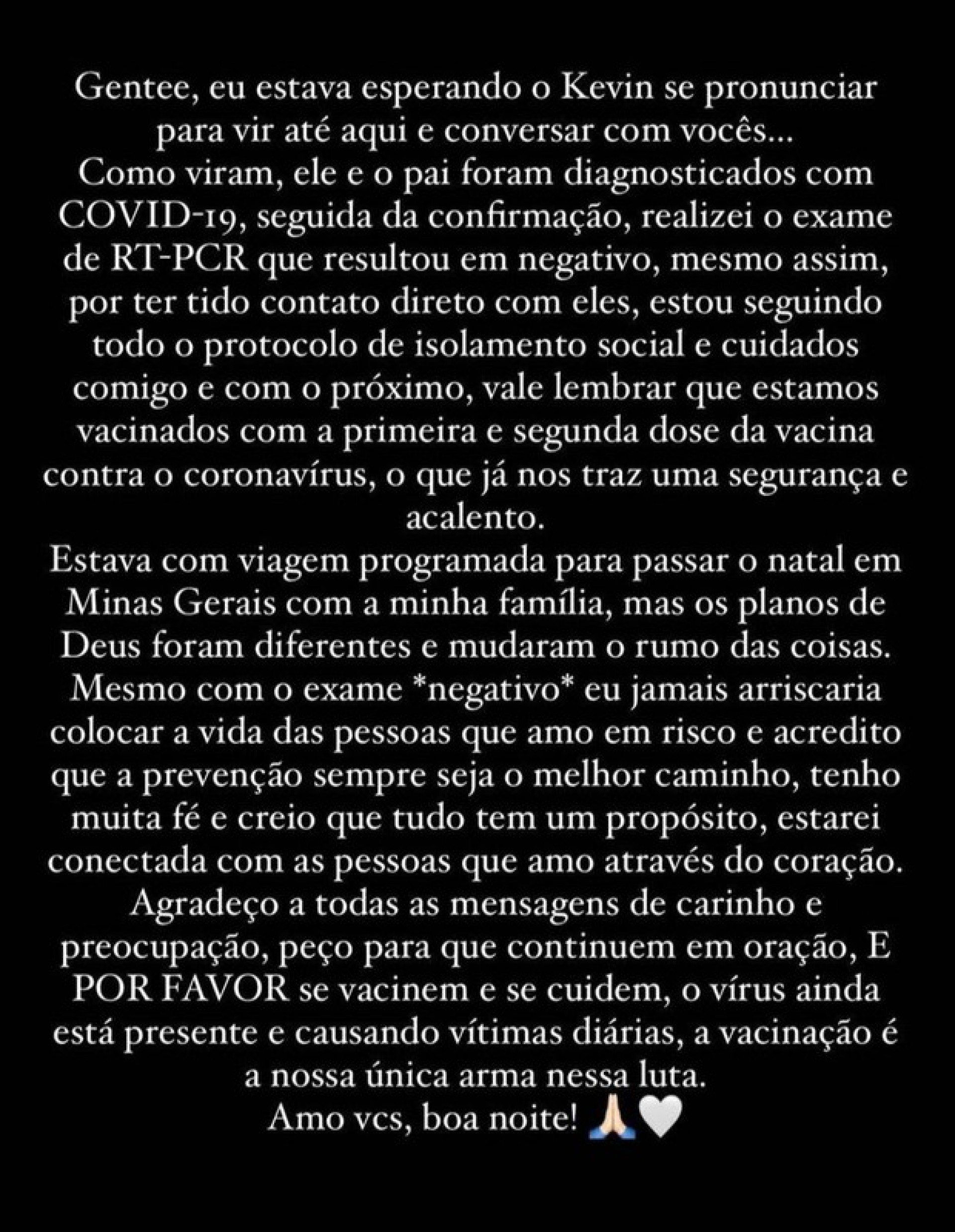 Gabriela Versiani fala sobre a doença do namorado - reprodução do instagram