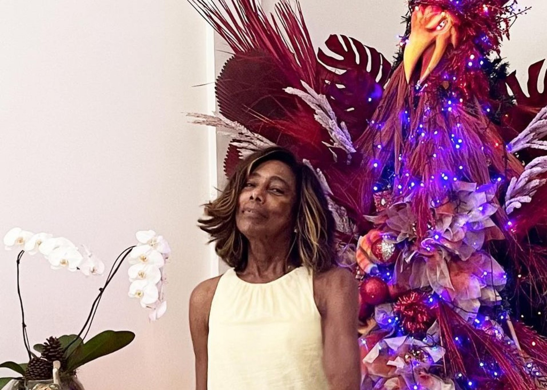 Gloria Maria celebrou o Natal com &aacute;rvore em formato de f&ecirc;nix ap&oacute;s ano de supera&ccedil;&atilde;o - Reprodu&ccedil;&atilde;o/Instagram