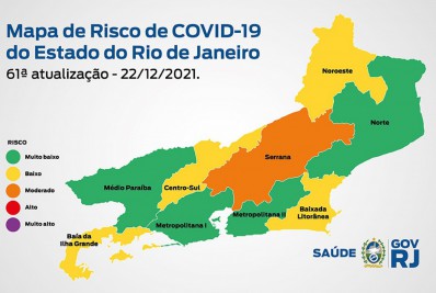 Mapa de Risco Covid-19: estado permanece em risco muito baixo pela quarta semana seguida