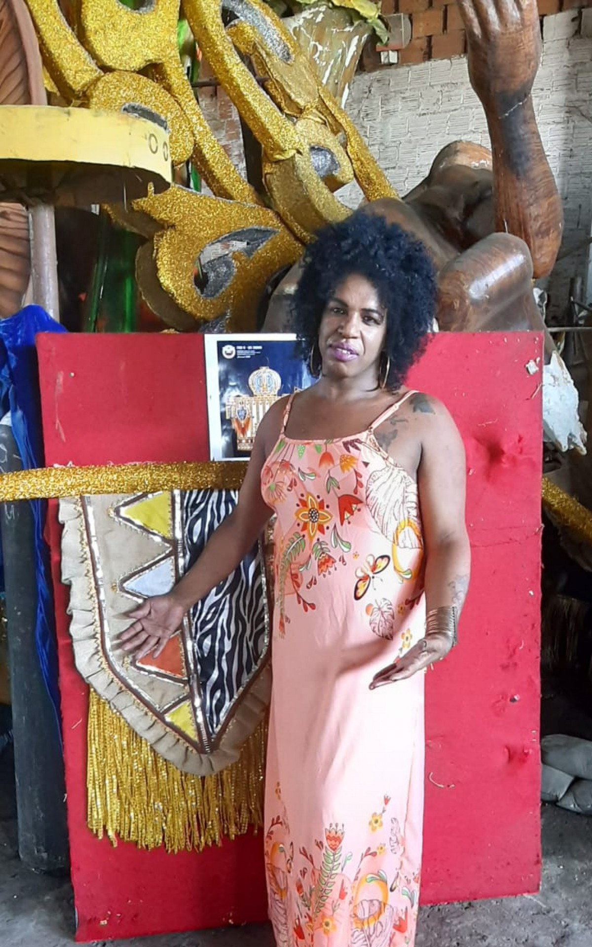 Luana Rios no barrac&atilde;o da Inocentes de Belford Roxo