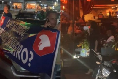 Investidores lesados pela Spartacus Consultoria, do ex-capitão da PM Diogo, voltam a protestar em frente ao Buda Beach