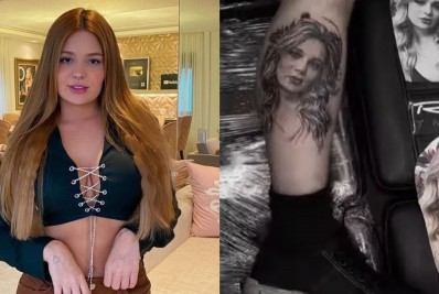 Fã tatua rosto de ex-BBB Viih Tube e youtuber reage: 'Quem foi o louco?'