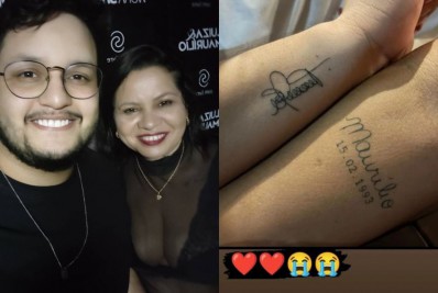 Mãe de Maurílio mostra tatuagem que fez em homenagem ao filho
