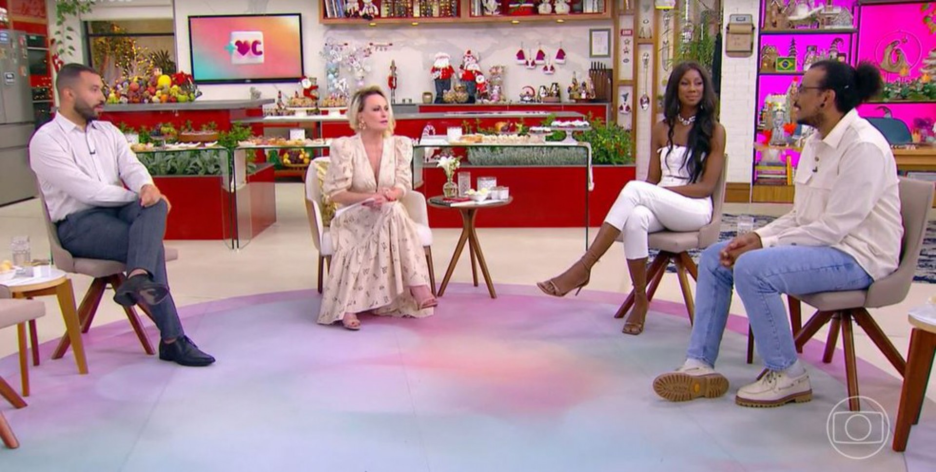 Gil do Vigor, Ana Maria Braga, Camilla de Lucas e joão Luiz - Reprodução/Globo