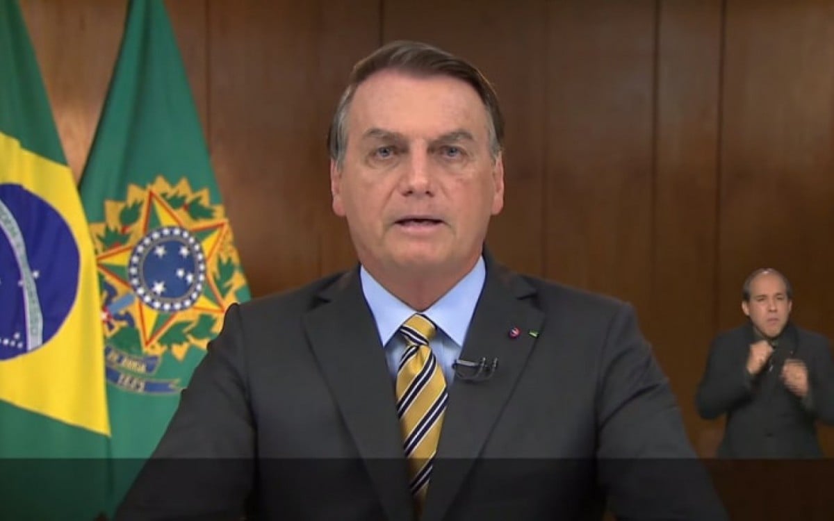 Bolsonaro durante último pronunciamento de 2021 - Reprodução de vídeo