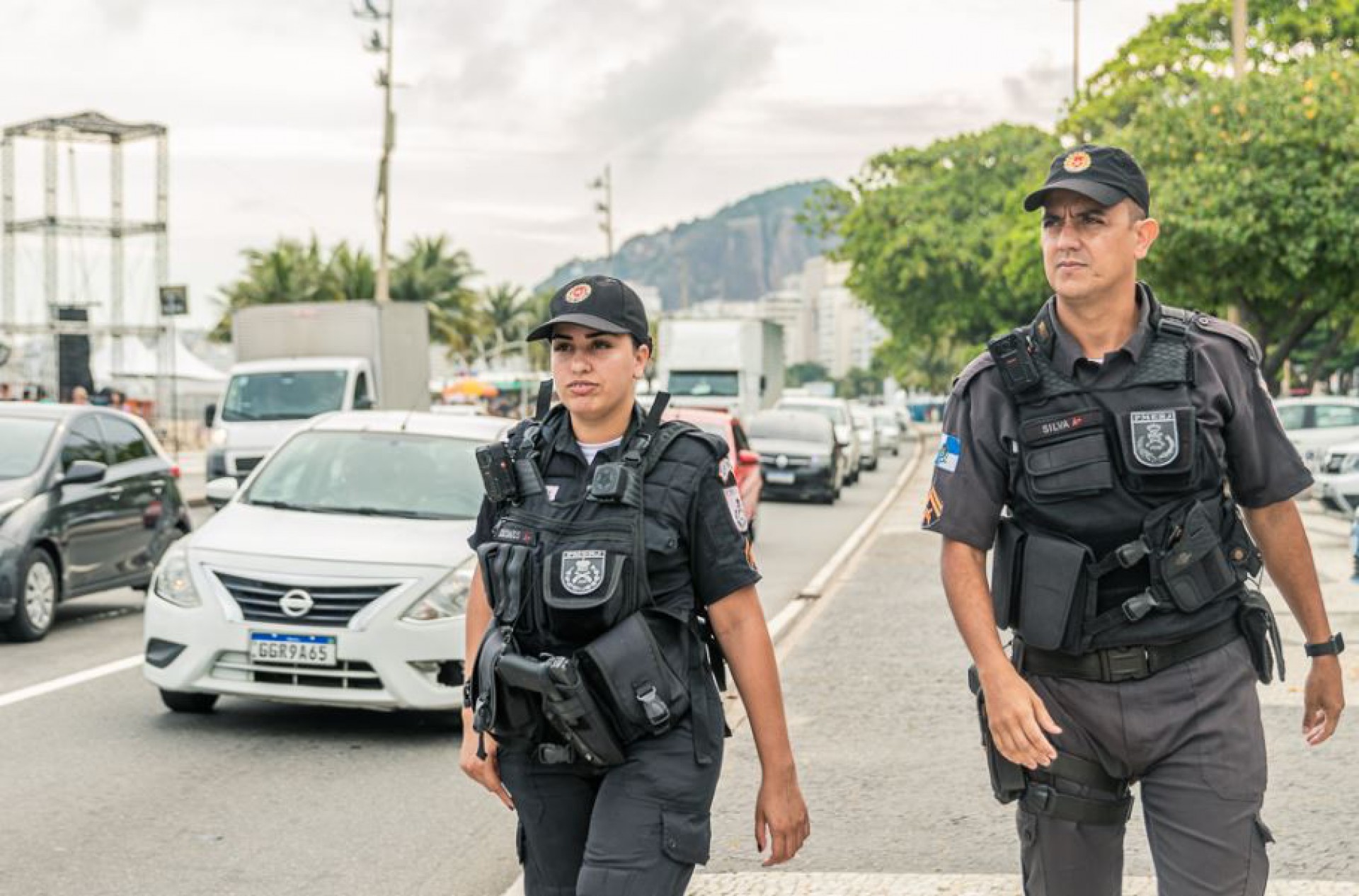 PMs vão usar câmeras nos uniformes no réveillon de Copacabana - Divulgação / Secretaria de Estado de Polícia Militar