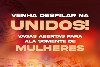 Unidos de Padre Miguel abre vagas para mulheres desfilarem em ala exclusiva