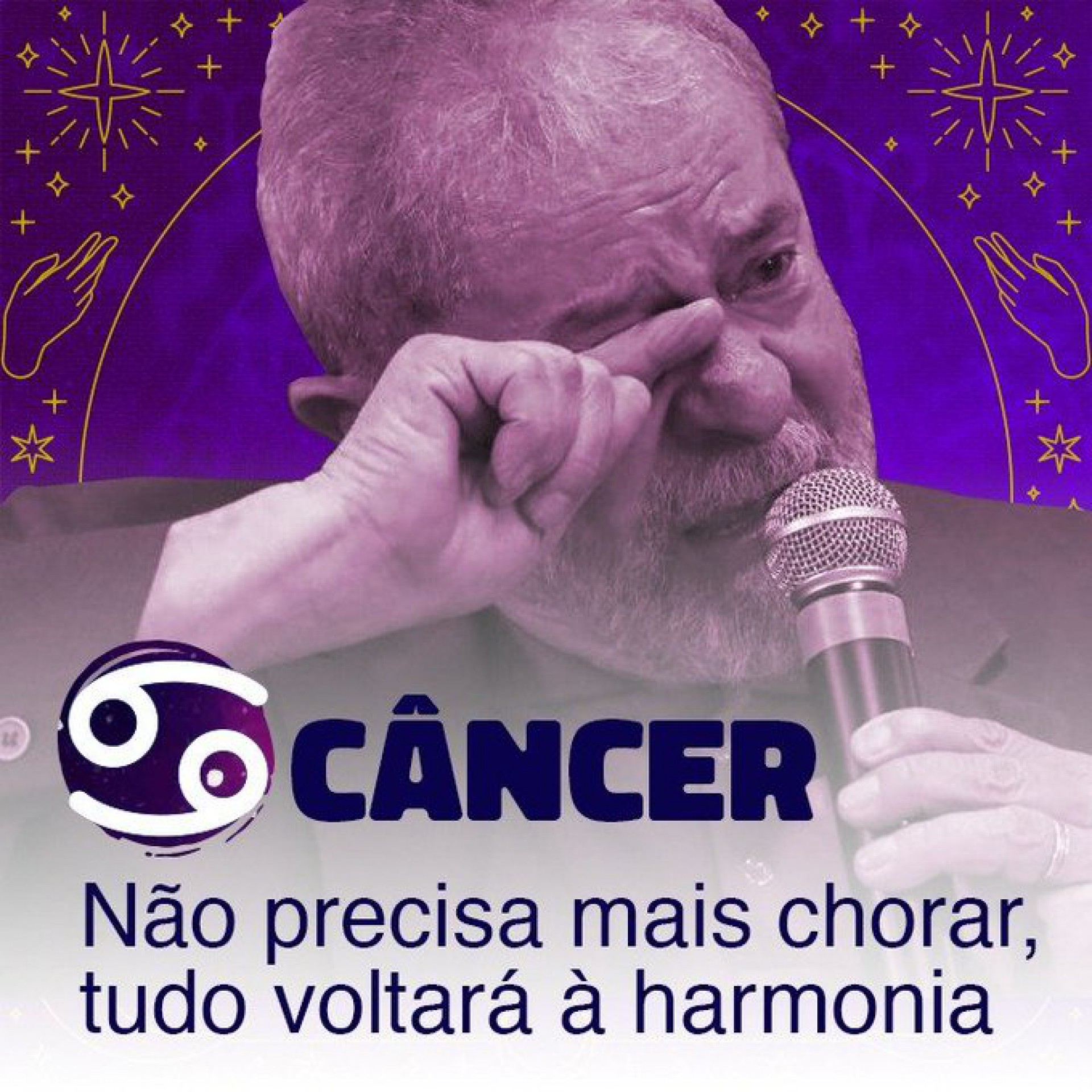 Ex-presidente Lula ainda não anunciou oficialmente a pré-candidatura, mas brincou com 'sinais dos astros' que apontam esperança, fartura e o retorno de 'alguém do passado' para o povo após as eleições de 2022
 - Reprodução Twitter