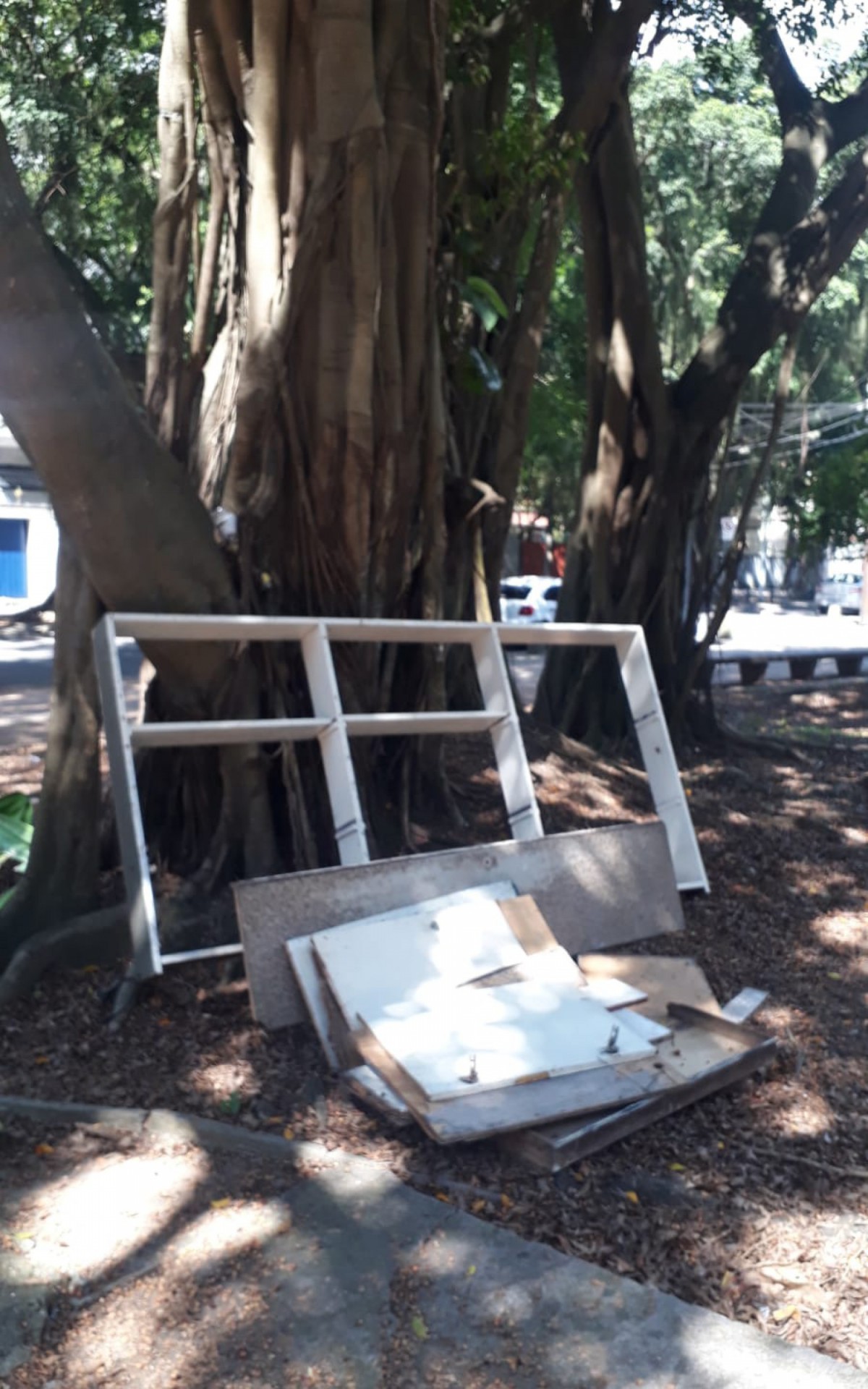 Restos de estante de madeira 