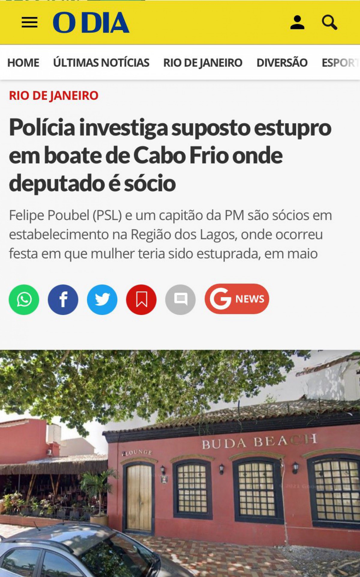 Pol&iacute;cia investiga suposto estupro em boate de Cabo Frio onde deputado &eacute; s&oacute;cio. "Buda Pistola"