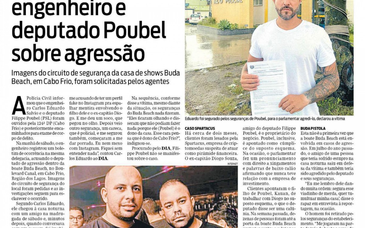 Edi&ccedil;&atilde;o impressa do O Dia dessa segunda-feira (10), mostra a reportagem que virou pol&ecirc;mica em Cabo Frio. 