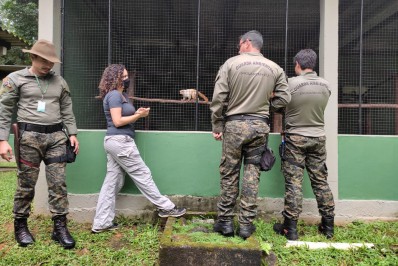 Guardas foram recebidos pelo Dr. Alcides Pissinatti e pela Dr&ordf;. Silvia Bahadian - Divulga&ccedil;&atilde;o