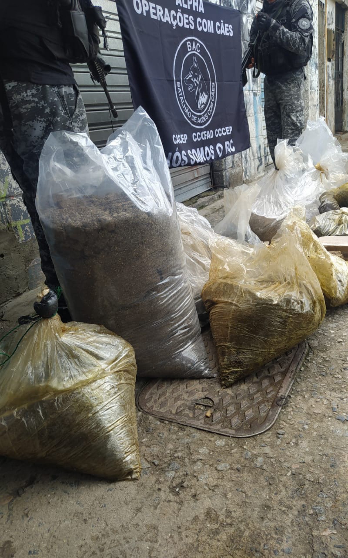 Apreensão de drogas no Mandela. Material ainda será contabilizado - Divulgação / Polícia Militar