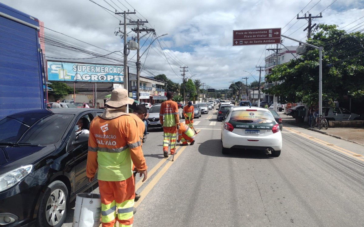 Ruas de Saquarema recebem servi&ccedil;os de manuten&ccedil;&atilde;o e revitaliza&ccedil;&atilde;o