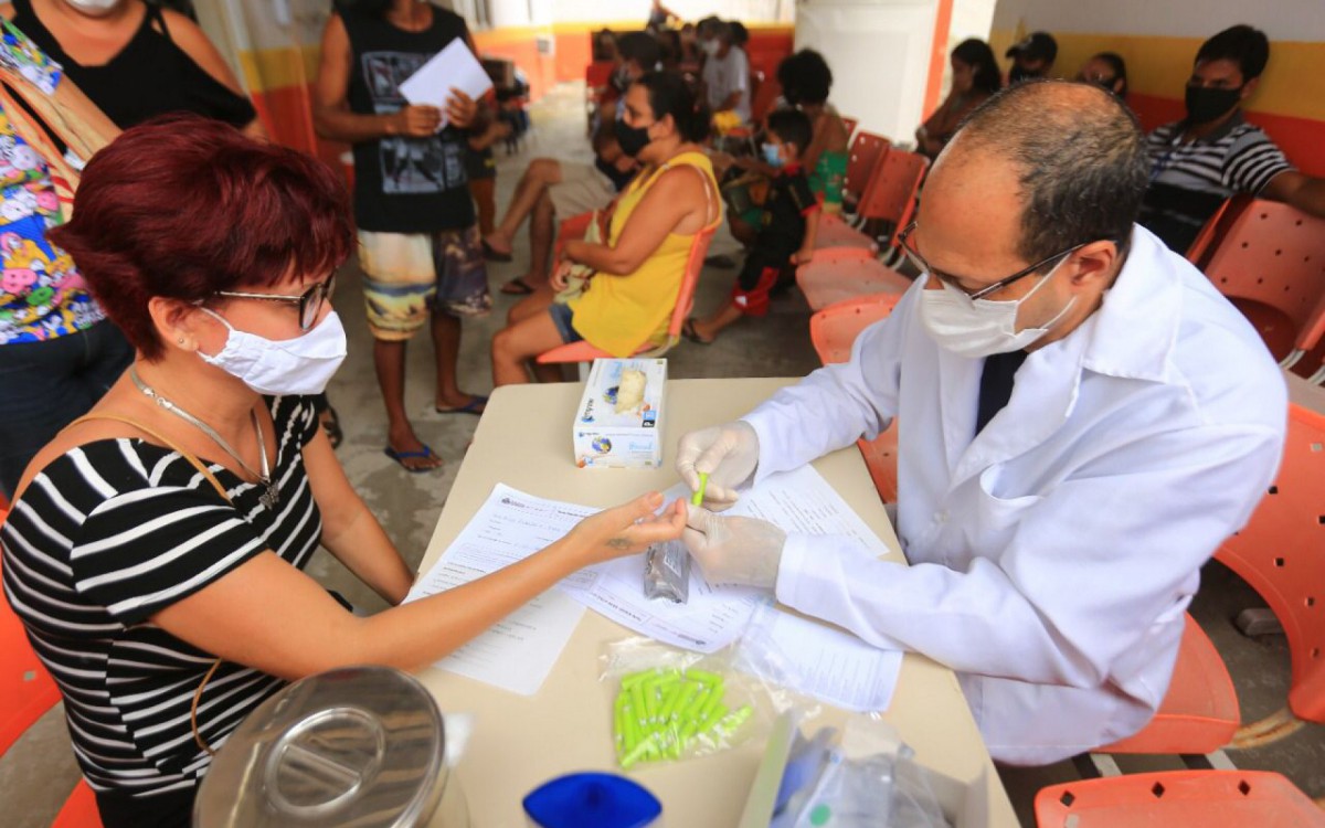 Os testes r&aacute;pidos est&atilde;o sendo realizados em 24 pontos do munic&iacute;pio

