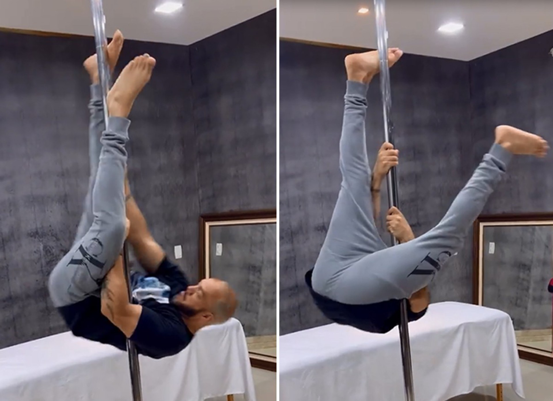 Belo faz pole dance e recebe elogios de Gracyanne Barbosa - Reprodução Internet